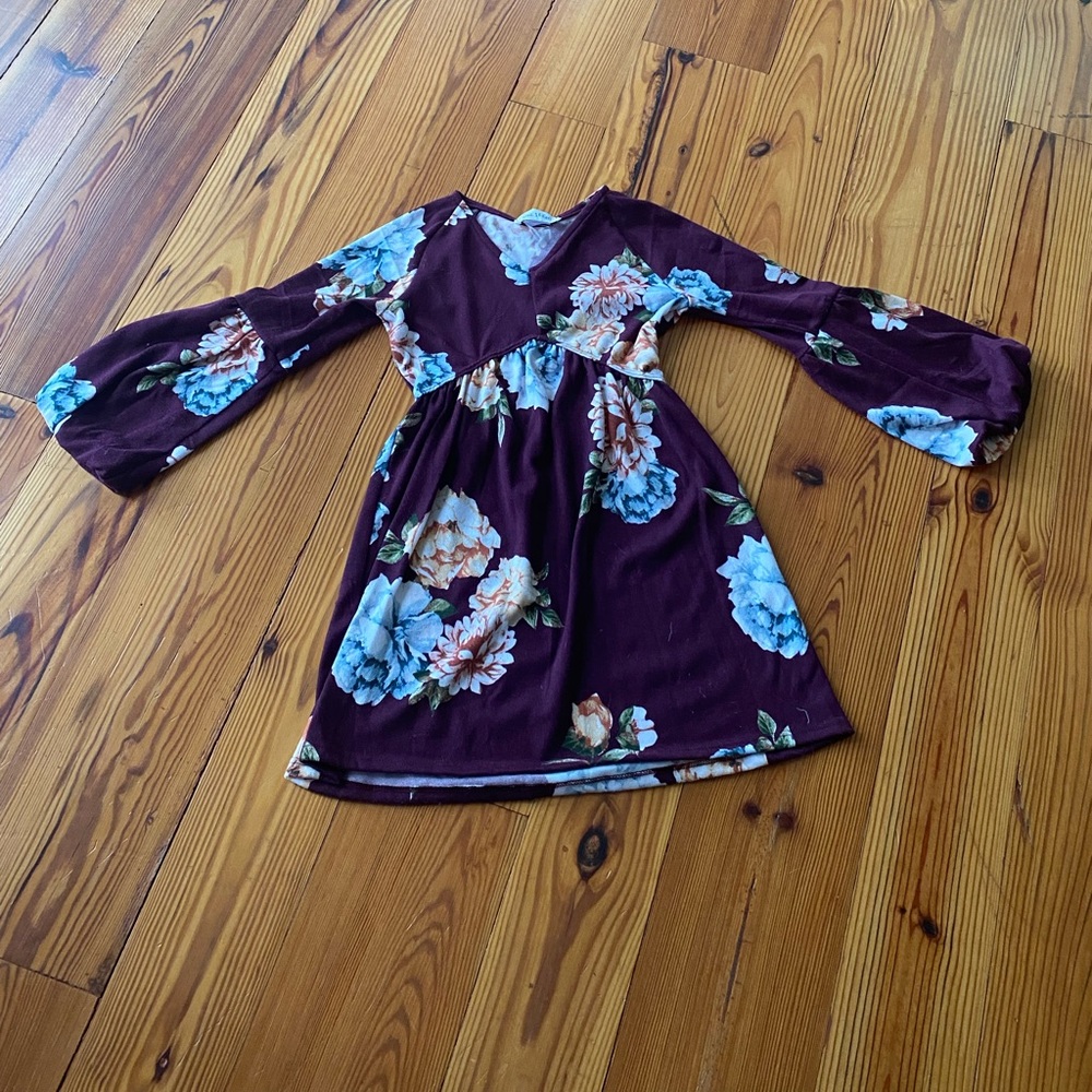 Burgundy Dress size 10/12 kids